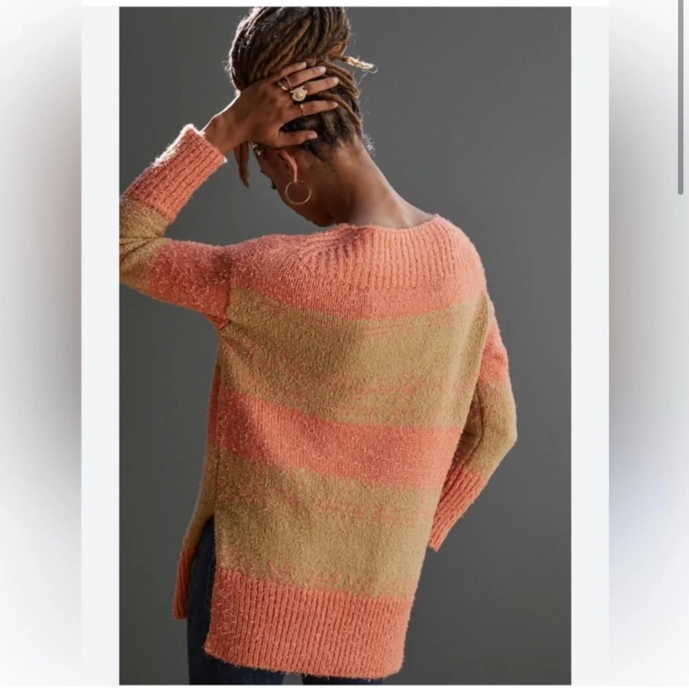 ANTHROPOLOGIE • Pilcro Striped Rugby Style Stripe Tunic Length Sweater - Picture 2 of 15